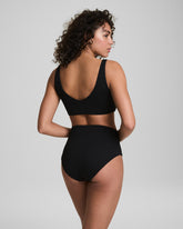 SPANXshapeâ„¢ Swim Pique Plunge Bikini Top | Very Black